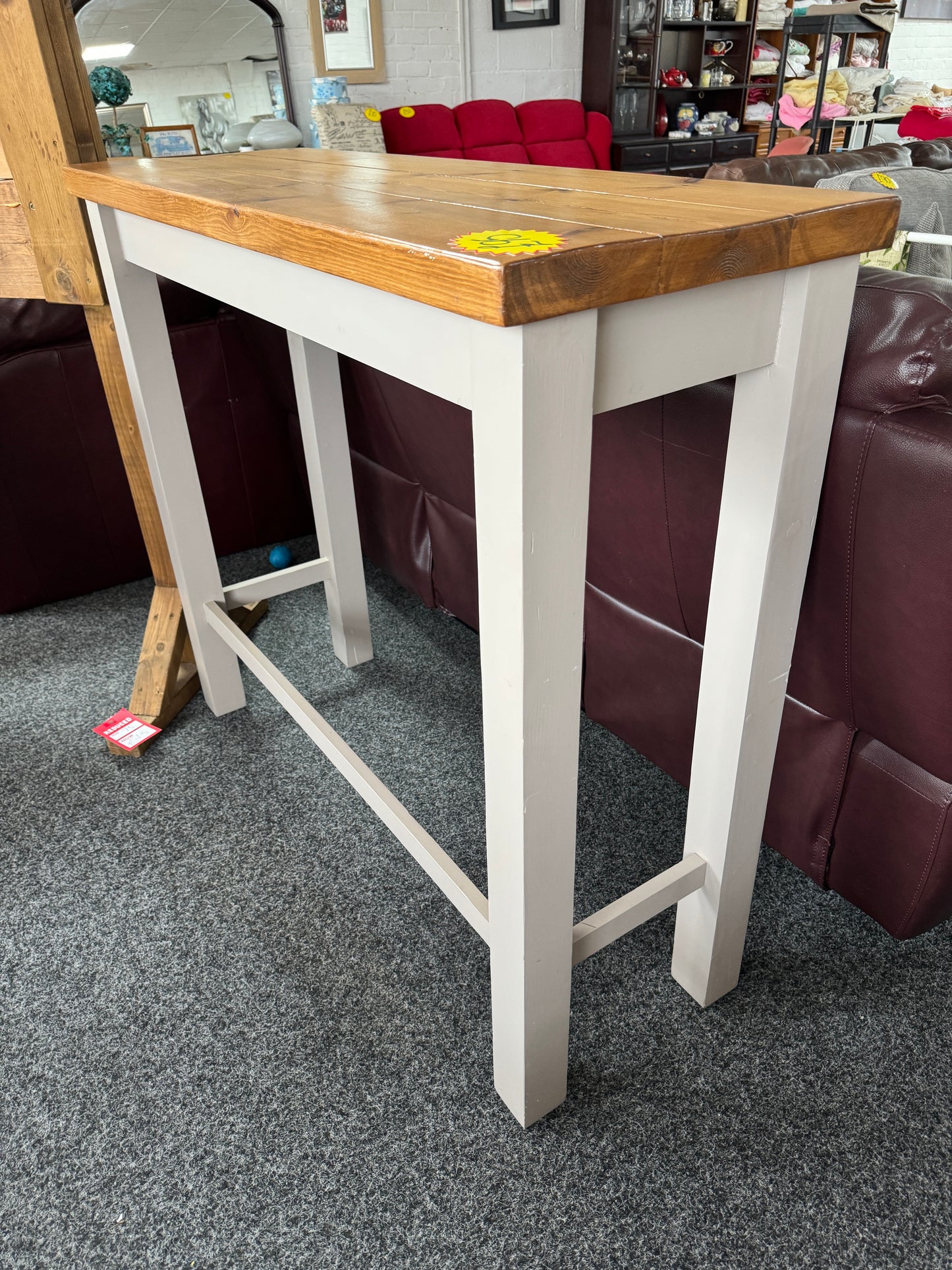 New large solid wood hall table