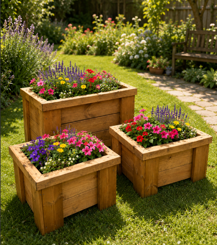 Handmade Solid Timber Planters